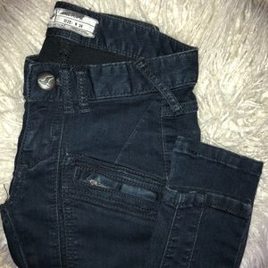 Free People Dark Moto Super Skinny Jeans
